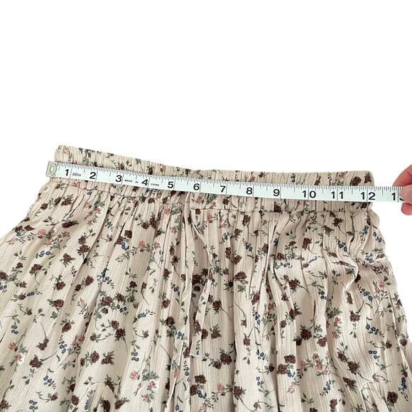 Mable Pink Floral Flowy Shorts Women's S, Romantic Boho Coastal Fairy Festival - Picture 4 of 7